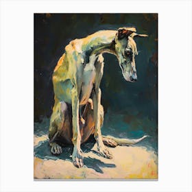 Greyhound Acrylic Painting 3 Canvas Print