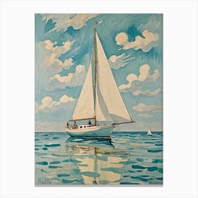 Sailboat On The Ocean no2 Canvas Print