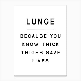 Lunge Gym Canvas Print