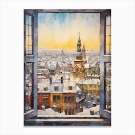 Winter Cityscape St Petersburg Canvas Print