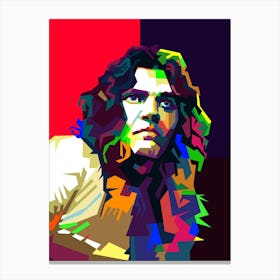 Tommy Bolin Classic Rock Guitarist Pop Art WPAP Canvas Print