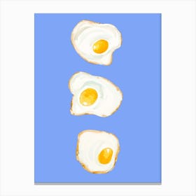 Fried Eggs Illustration Kitchen 1 Canvas Print