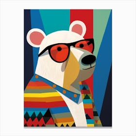 Little Bear 4 Wearing Sunglasses Canvas Print