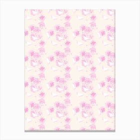 Abstract Pattern Geometric Forms Pink Canvas Print