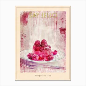 Raspberry Jelly Retro Collage 3 Poster Canvas Print