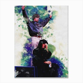 Smudge Liam And Noel Gallagher Live Concert Oasis At Balloch Country Partk 1996 Canvas Print