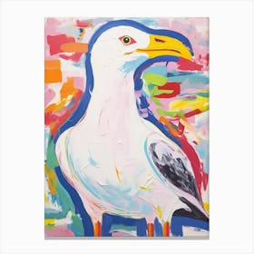 Colourful Bird Painting Seagull 2 Canvas Print