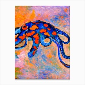 Blue Ringed Octopus Matisse Inspired Canvas Print