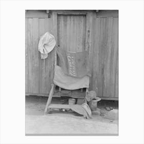 Rear Entrance Of Sharecropper S Cabin, New Madrid County, Missouri By Russell Lee Canvas Print