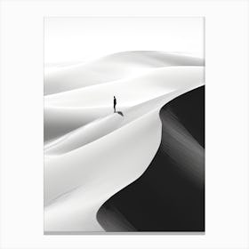 Dune Fan Art Black And White Canvas Print