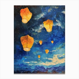 Sky Lanterns 3 Canvas Print