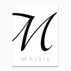 Maisie Typography Name Initial Word Canvas Print