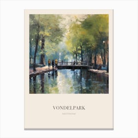 Vondelpark Amsterdam 2 Vintage Cezanne Inspired Poster Canvas Print