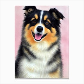 Finnish Lapphund Watercolour dog Canvas Print