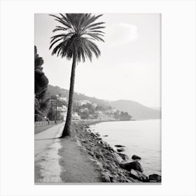 Santa Margherita Ligure, Italy, Black And White Photography 1 Canvas Print