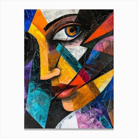 Abstract Of A Woman'S Face Style Abstract Canvas Print