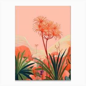 Boho Plant Painting Ponytail Palm 4 Canvas Print