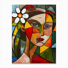 Mosaic Of A Woman 8 Canvas Print