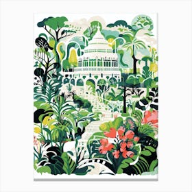 New York Botanical Garden Usa Modern Illustration  Canvas Print