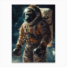 Gorilla In Space Canvas Print