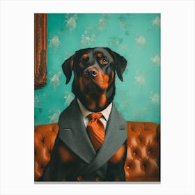 A Rottweiller Dog 6 Canvas Print