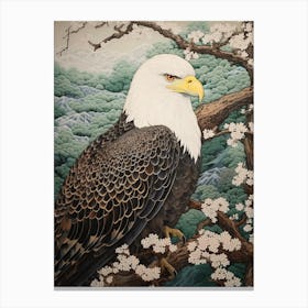 Ohara Koson Inspired Bird Painting Bald Eagle 2 Canvas Print