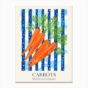 Marche Aux Legumes Carrots Summer Illustration 1 Canvas Print
