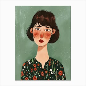 Illustration Of A Girl 6 Canvas Print