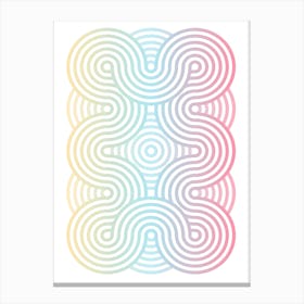 Pastel Maze Canvas Print
