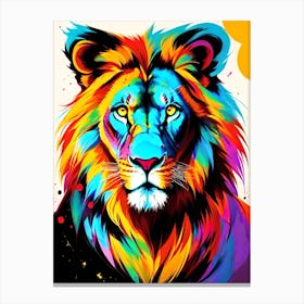 Colorful Lion Painting 3 Canvas Print