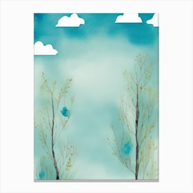 Watercolor Of Trees 2 Canvas Print