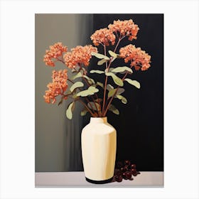 Bouquet Of Autumn Joy Sedum Flowers, Fall Florals Painting 2 Canvas Print