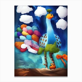 Peacock2 Rec Canvas Print