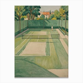 Abstract Tennis Court Canvas Print