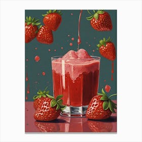 Strawberry Smoothie Canvas Print