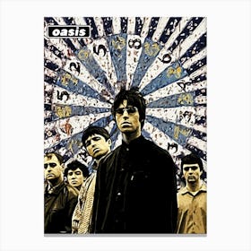 oasis britpop music band 4 Canvas Print