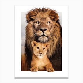 Lion Family Canvas Print