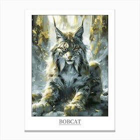 Bobcat Precisionist Illustration 3 Poster Canvas Print
