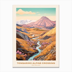 Tongariro Alpine Crossing New Zealand 4 Hike Poster Canvas Print