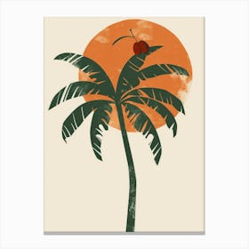 Palm Tree In The Sun Canvas Print