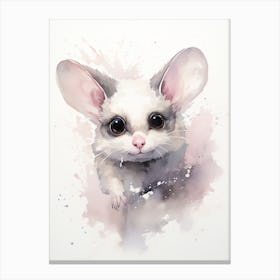 Light Watercolor Painting Of A Sugar Glider 5 Canvas Print