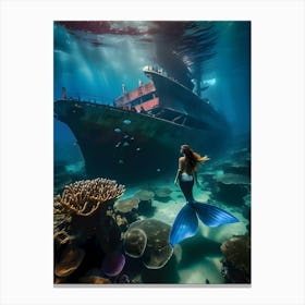 Mermaid Tail -Reimagined Canvas Print