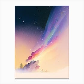 Meteor Gouache Space Canvas Print