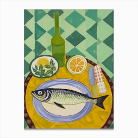 Mahi Mahi Italian Still Life Painting Canvas Print