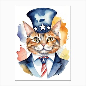 Cat-president  Canvas Print
