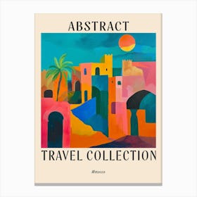 Abstract Travel Collection Poster Morocco 1 Canvas Print