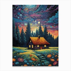 House In The Forest Canvas Print