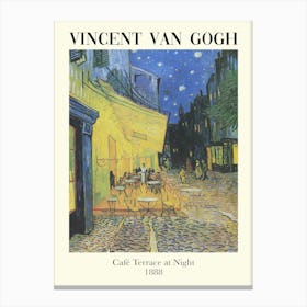 Vincent Van Gogh Cafe Terrace At Night Canvas Print