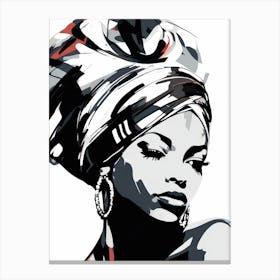 African Woman In A Turban 7 Canvas Print