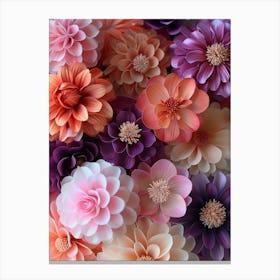 Dahlias Canvas Print